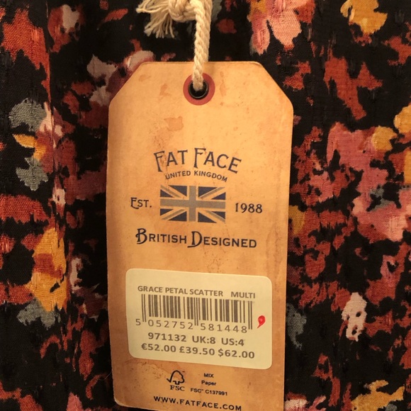 🆕NWT, Fat Face, Grace Petal Scatter Multi Top, size: US 4 - Picture 3 of 6